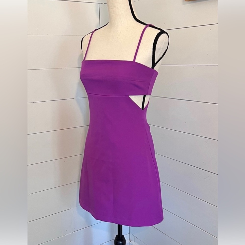 Emory Park Purple mini dress with cut outs - never been worn